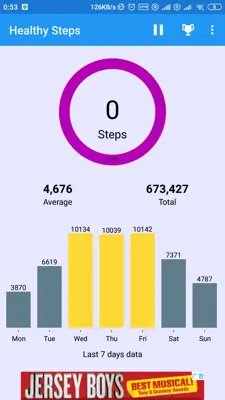 Healthy Steps Pedometer android App screenshot 2